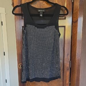 INC Black Sequined Tank Top, Size: Small